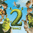 Animated contact sheet of a Shrek-themed buddy icon showing multiple frames with green ogre character and large yellow numbers against blue background.