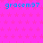 A static image with a bright pink background patterned with small pink stars, displaying repeated blue text "gracem97" in a
