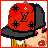 A 3x3 contact sheet of pixel art frames showing a cartoon character with blonde hair wearing a red and black Louis Vuitton cap, followed by partial body views in swimwear, then text cards reading "Baby Got Back" and "Back" in various styles.