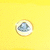 A circular icon with a golden-brown border on a yellow background, containing a pixelated blue and gray shape resembling a gem or abstract object.
