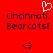 Red background with dark purple text reading "Cincinnati Bearcats!" in two identical , white pixelated heart symbol above left , and dark purple '<3' symbols below each