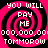 A static image with a black background and four identical pink spiral patterns, each containing white text reading "YOU WILL PAY ME 000,000,000,000,000 TOMMOROW".