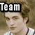 A four- shows a person with light brown curly hair in a white and black striped shirt, with text overlays reading "Team," "Cullen," and "Baseball"