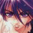Pixelated anime-style character face with purple hair and glasses on left, black background with white text "Anime IM" above smaller "com" on right.