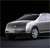 Pixelated silver sedan viewed from side, front-left to rear-right, against solid black background with dark gray ground plane.