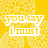Yellow background with lemon pattern and white text reading "you say i must" on left, "eat so many lemons" on top right, "cuz i am so" on bottom left, and "bitter" in orange at bottom right.