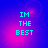 Pixelated cyan text 'IM THE BEST' on a blue-to-pink gradient background with subtle circular light effects.