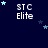 Dark blue background with white text "STC Elite" and scattered light blue stars, some of which move across the frame.