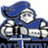Pixelated blue and white character with large eyes, wearing a blue hooded cloak over silver armor-like chest plates.