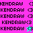 pixelated text and symbols on a split background with cyan, magenta, and purple sections. A small star-shaped animation alternates between cyan and pink in two positions