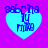 Four identical heart-shaped icons with blue text on a purple background, each displaying 'alpha 14 mind' in pixelated font.
