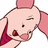 Pixelated cartoon character with pink hair and red top, winking while holding head against white background; text read "It's okay." and "Everyone hurls." on pink and gray backgrounds
