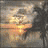 Sunset over water with palm tree silhouettes, transitioning from a bright orange horizon to darker clouds above.