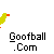 Animated sequence of yellow duckling icons with orange beaks and feet, transitioning through various poses including standing, walking, and interacting with white spherical objects against a gray background.
