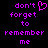 Purple pixelated text on black background with a heart symbol replacing the 'o' in don't, displayed side-by-side.