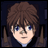 Pixelated anime-style character with brown hair and blue eyes on left, next to pixelated text "Anime IM" above smaller "com" on black background.