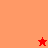 Two red star-shaped figures on a split background of peach and red, with one star in red and the other in peach.
