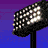 Animated sequence of a black-and-white checkered object with white dots on a blue background, showing sequential changes in attached elements including a gray sphere, yellow flame-like shapes, and dark fragments.