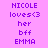A static image with three of text on a pink background, where specific alternate between purple and blue highlighting