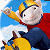 A pixelated animated contact sheet showing a cartoon mouse character in motion on the left and green text reading "Original Icons .com" on the right against a dark background.