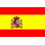 Static pixelated icon depicting the flag of Spain with a central coat of arms on yellow band between red bands, displayed against gray background.