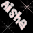 A 48x48 pixel animated buddy icon featuring the text "I <3 U" in a stylized font with alternating light pink and gray color states across two frames, set against a black background with four starburst sparkles.