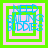 Four identical pixelated squares with green and pink borders display blue text reading "NEED SAILING BUDDIES" in a layered, overlapping style.