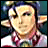 Animated pixel art of an elf-like character with blue hair and pointed ears, wearing a white shirt with red collar accents, displaying sequential text overlays.