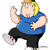 Animated cartoon character in blue shirt and black pants performing various poses with a 'Club!' text graphic below.