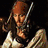 A collage of four pixelated images showing a character with long dark hair, pirate attire, and a tricorn hat in various poses against different backgrounds.