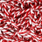 Red background with white pixelated text reading 'More than I wanted.' and a swirling red-and-white pattern on the left side.