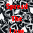 Red text reading "Spread The Love NOT HATE" over a black-and-white patterned background with abstract shapes.