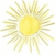 Three identical yellow sun icons with radiating rays on white background, each with subtle pixel variations across frames.