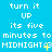 A static blue background displays repeated white text and symbols in a pattern
