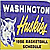 Two identical static images of a Washington Huskies sports team logo with yellow text on blue background, and one separate image showing 'CoolBuddy.com' in pixelated diagonal text on teal background.