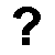 Black question mark and exclamation mark shapes in various pixelated forms with scattered dots on white background, some showing animation effects.