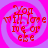 Four identical circular frames with pink and purple spiral backgrounds display red text reading "You will love me or else" in a pixelated font.