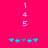 Pixelated pink background with vertical numbers and blue/purple puzzle pieces in two identical horizontal