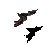 Animated sequence of a stylized figure in motion against a light gray background, showing of a single subject's dynamic pose changes