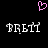 A static pixel art image with a pink heart symbol above two identical white Cyrillic text strings on black background.