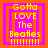 Four identical pixelated icons arranged in a , each displaying 'Gotta Love The Beatles' text with orange and pink color scheme