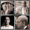 12 grayscale showing a person in two alternating poses with 'eminem' text below each