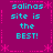 Cyan text 'salinas site is the BEST!' repeated four times in a on magenta background with pink decorative borders