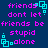 A static digital image with a dark blue background displays repeated text in bright pink and cyan pixelated characters.