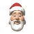 Animated contact sheet of Santa Claus's face in various expressions across 10 frames arranged in a 4x3 grid with one gray placeholder cell.