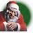 Static 48x48 pixel icon depicting a cartoon Santa Claus figure with red hat, white beard, and green background elements.