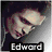 Four distinct Edward Cullen-themed buddy icons arranged in a , each with unique text and background elements