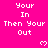A bright pink background displays repeated white text and pixelated hearts in a pattern with a gray rectangle at the bottom right
