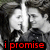 Black-and-white photo of two people kissing with red text overlays reading "i promise to love you" and "forever".