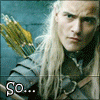 six showing two characters in medieval-style clothing with text overlays, one character has long white hair and a quiver of arrows behind them
